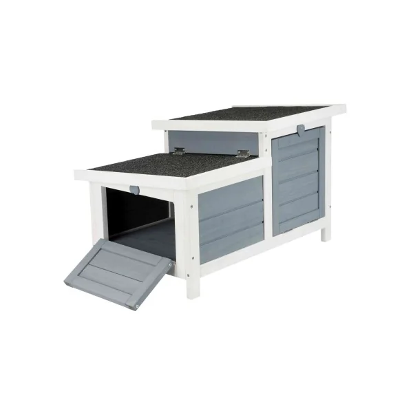 Casita Pequeños Mamíferos gris/blanco