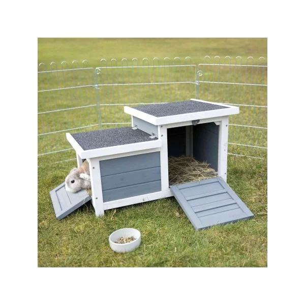Casita Pequeños Mamíferos gris/blanco