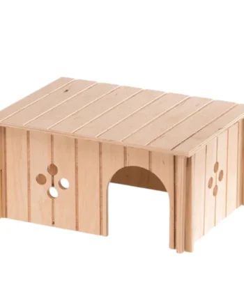 Casita Refugio de Madera para Conejos y Cobayas — FSC 33x23x16cm