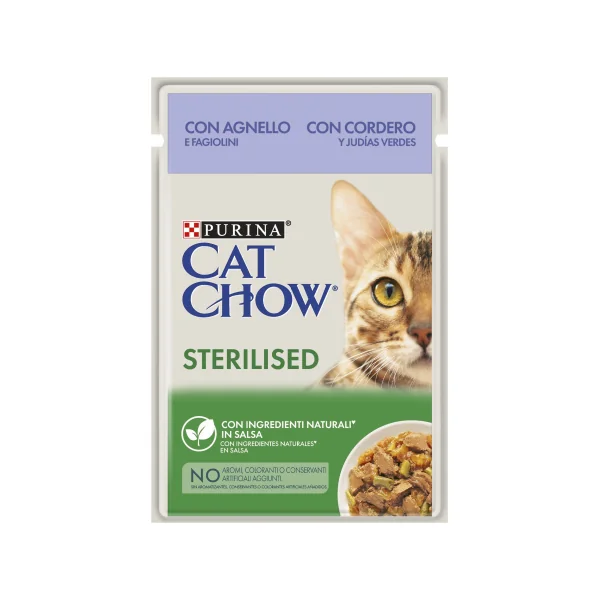 Cat Chow Esterilizado Cordero en Salsa