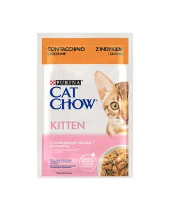 Cat Chow Kitten Pavo en Gelatina Sobres