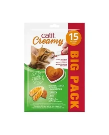 Catit Creamy Pollo y Cordero Pack 15X10 g