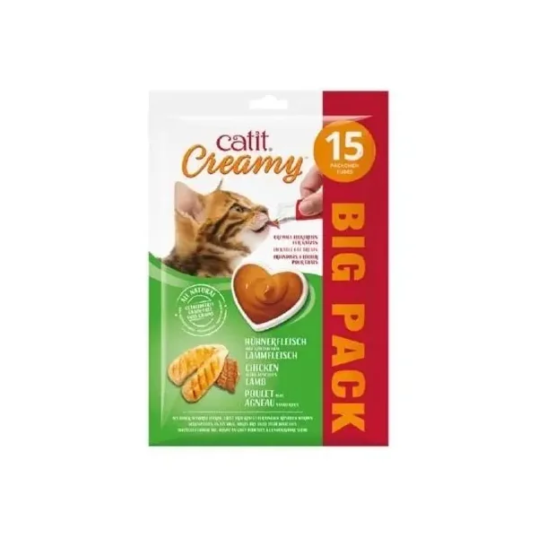 Catit Creamy Pollo y Cordero Pack 15X10 g