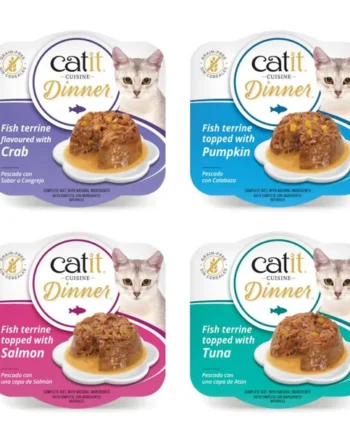 Catit - Dinner Tarrina de pescado de doble capa para gatos