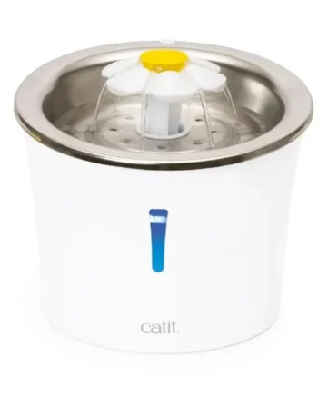 Catit Fuente Para Beber Agua Acero Inox.Led 3L