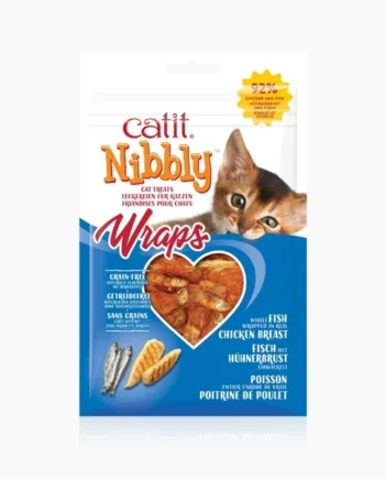 Catit- Nibbly Wraps, pescaditos con pollo