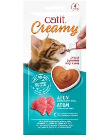 Catit Snack Gatos Creamy Liquido Atún 4X10 g