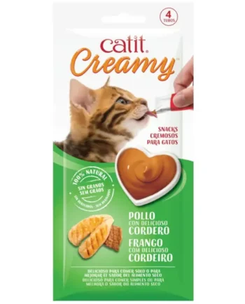 Catit Snack Gatos Creamy Liquido Pollo/Cordero 4X10 g