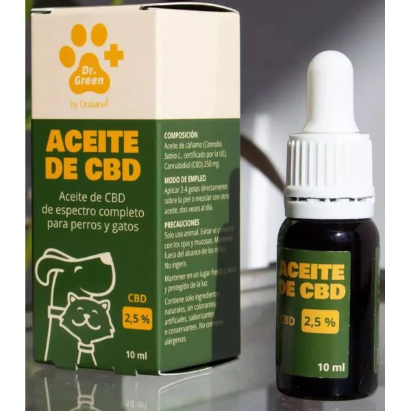 CBD 2,5% para perros y gatos Dr.Green | Calma ansiedad y estrés de forma natural