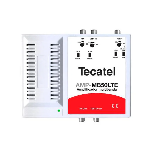 Central amplificación, 50dB, 3 entradas, FM,VHF-III,UHF LTE 700 Blanco