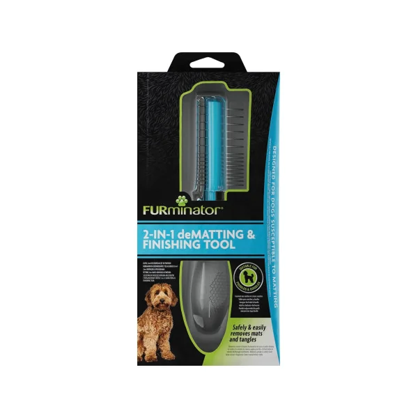 Cepillo FURminator 2 en 1 para Desenredar el Pelo