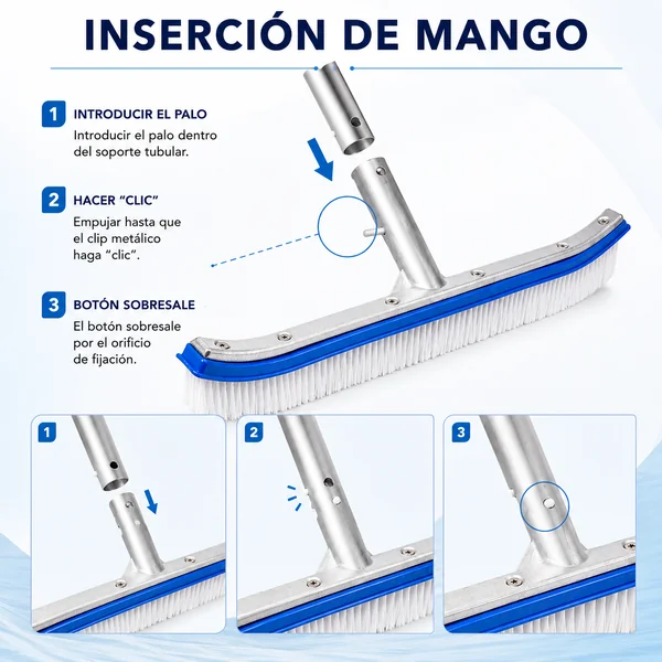 Cepillo para Paredes y Azulejos de Piscina 45,7 cm