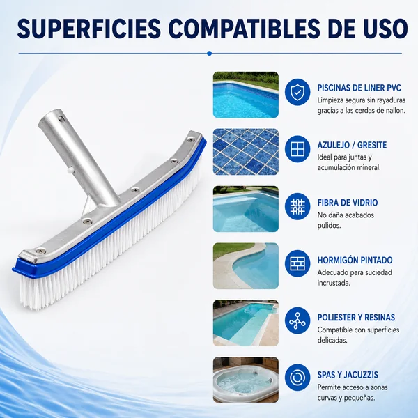 Cepillo para Paredes y Azulejos de Piscina 45,7 cm