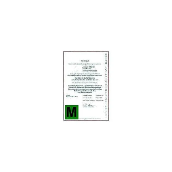 Certificado de verificación CE de 6001 kg a 10000kg de Gram
