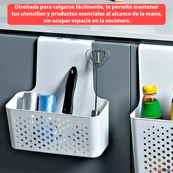 Cesta Organizadora Colgar En Cocina Blanco