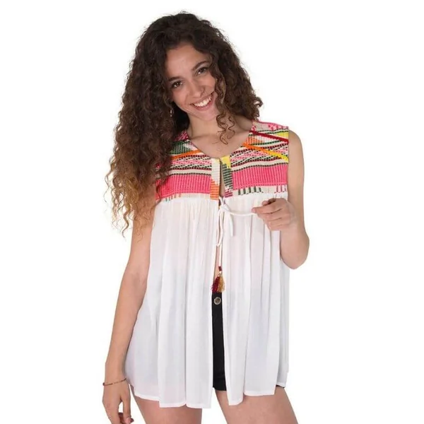 Chaleco Bordado Hippie