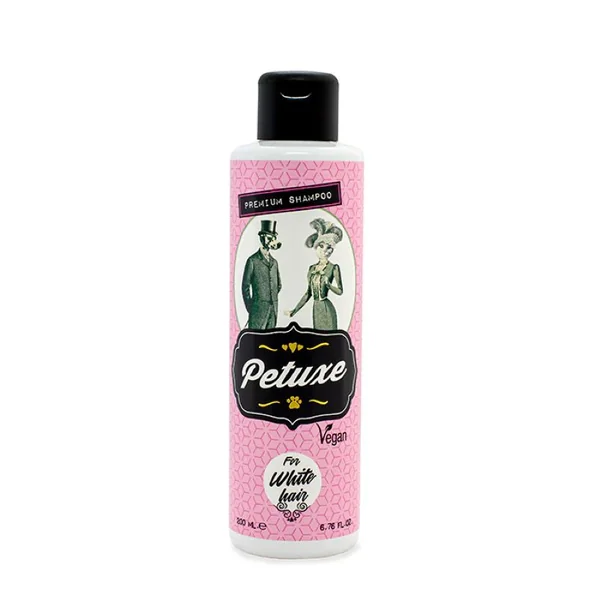 Champú para perros y gatos de pelo blanco Petuxe