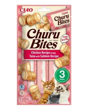 Churu Bites - Receta Atún con Salmón para Gatos
