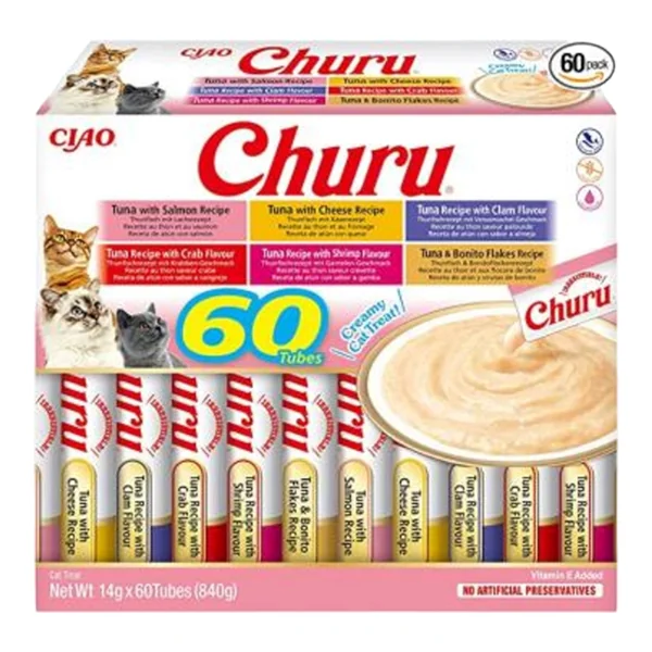 Churu Box 60 Tubos Variedades para Gatos