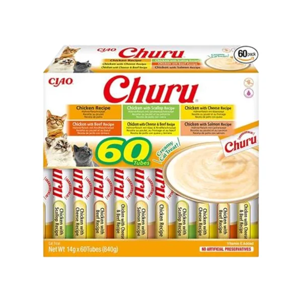 Churu Box 60 Tubos Variedades para Gatos