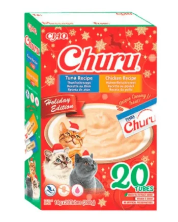 Churu Caja NAVIDAD gatos pollo y atún snack líquido 20x14 g