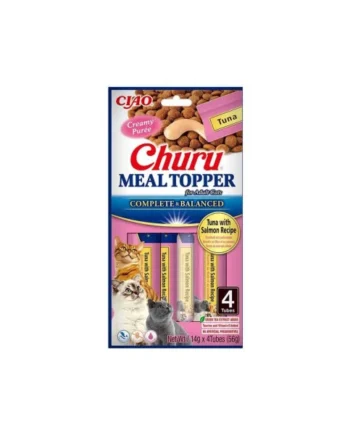 Churu Cat Meal Topper con Atún y Salmón para Gatos