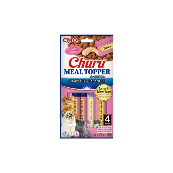 Churu Cat Meal Topper con Atún y Salmón para Gatos