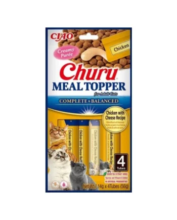 Churu Cat Meal Topper con Pollo y Queso para Gatos