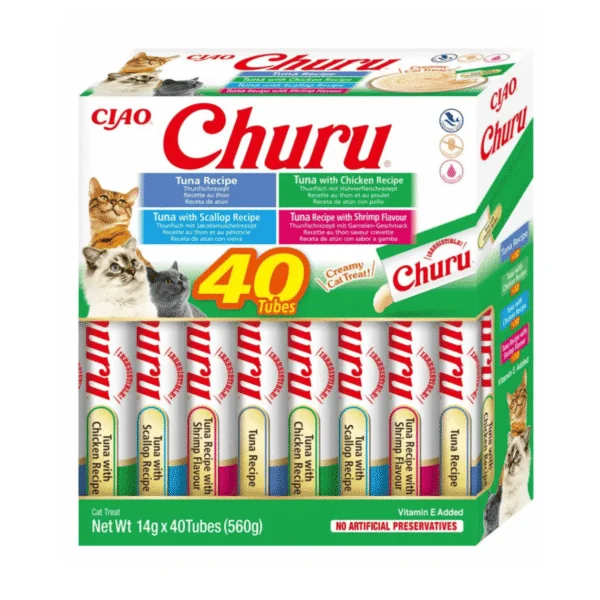 Churu cat variedades ATÚN snacks crema para gatos