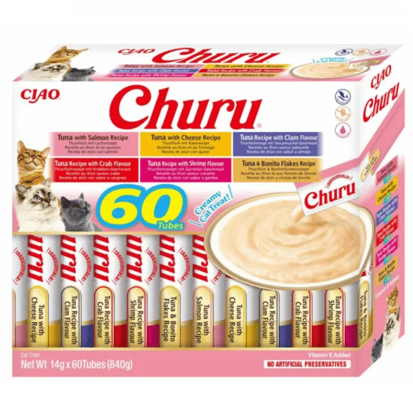 Churu cat variedades ATÚN snacks crema para gatos