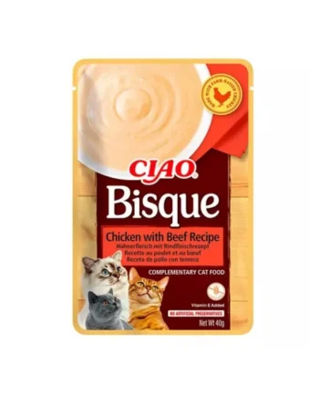 Churu CIAO Bisque Pollo y Ternera Puré para Gatos
