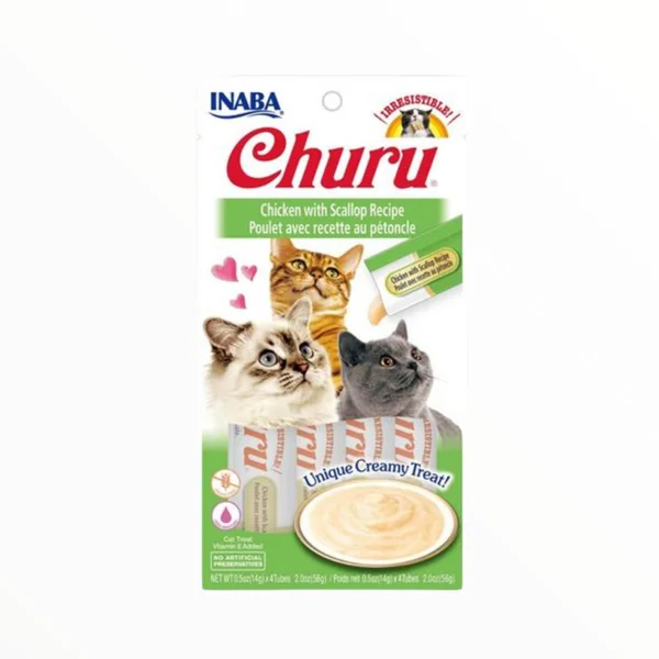 Churu Crema Pollo y Vieira para Gatos