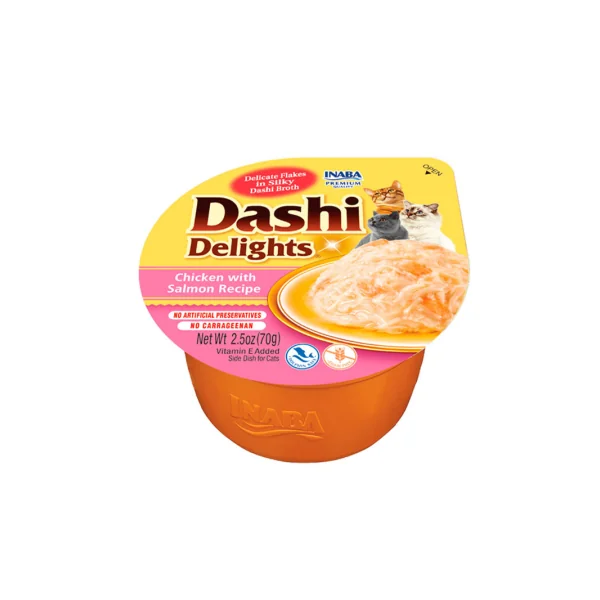 Churu Dashi Receta Pollo y Salmón Gatos