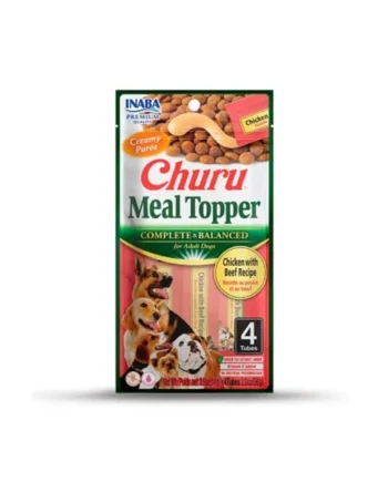 Churu Dog Meal Topper Receta de Pollo con Ternera para Perros