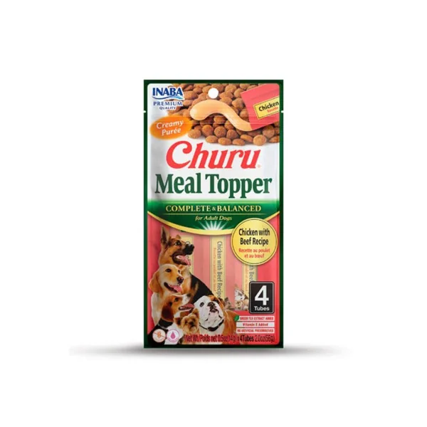 Churu Dog Meal Topper Receta de Pollo con Ternera para Perros