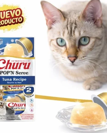 Churu Gato Pop´n Serve Atún 2 x 35g – Snack húmedo para gatos en tarrina