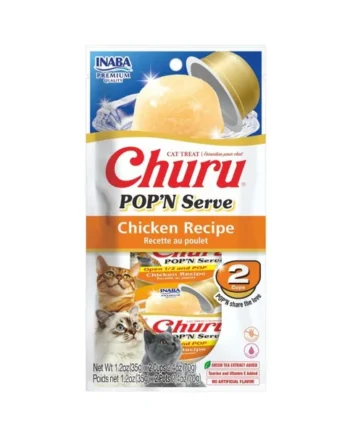 Churu Gato Pop´N Serve Pollo 2 x 35g – Snack húmedo para gatos en tarrina
