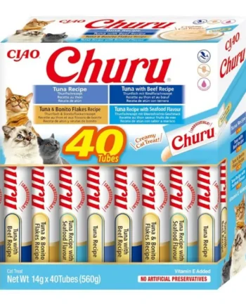 Churu Gatos Snack Líquido Atún | Pack 40 x 14 g