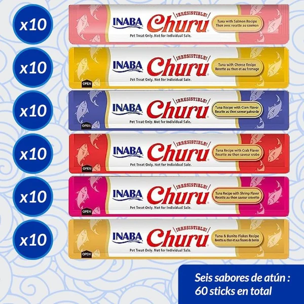 Churu Gatos Snack Líquido Atún | Pack 60 x 14 g