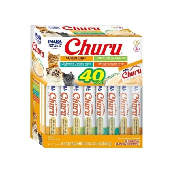 Churu Gatos Snack Líquido Pollo | Pack 40 x 14 g