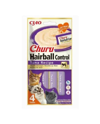 Churu Hairball Control Puré Receta de Atún para Gatos