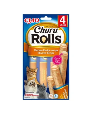 Churu Rolls Receta de Pollo Barritas para Gatos