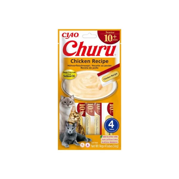 Churu Senior Receta de Pollo Puré para Gatos