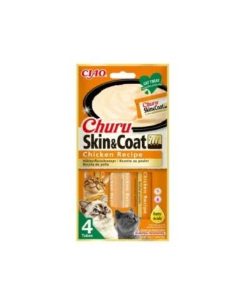 Churu Skin&Coat Receta de Pollo Puré para Gatos