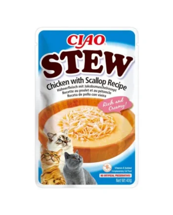 Churu Stew Receta Pollo y Vieira Gatos