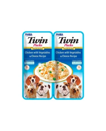 Churu Twin Packs Receta Pollo con Verduras y Queso para Perros