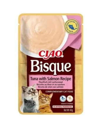 Ciao Bisque Sobre de Atún y Salmón para Gatos