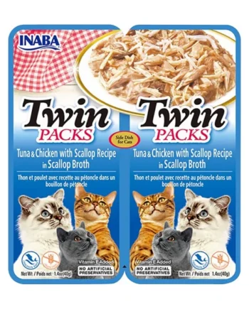 Ciao Churu Twin Packs - Pollo y Atún en caldo de Vieira