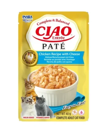 Ciao Entrée Paté Pollo con Queso para Gatos – Comida Húmeda Completa