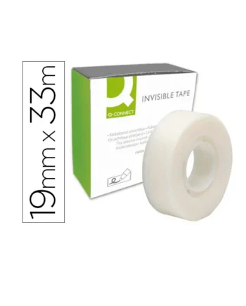 Cinta adhesiva Q-connect 33 mt x 19 mm Transparente